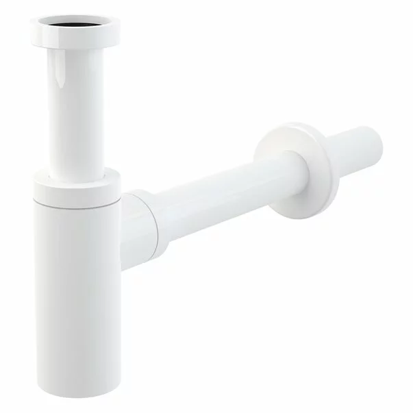 Instalatii sanitare - Sifon lavoar rotund alb Alca A400B DN32 metalic