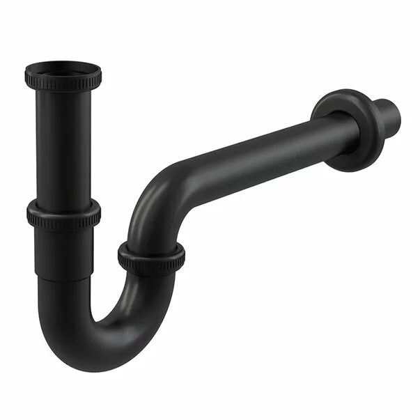 Instalatii sanitare - Sifon lavoar tip U cu piulita Alca A4320BLACK DN32