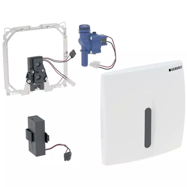 Pisoare - Sistem de comanda a spalarii pentru pisoar Geberit alb cu alimentare baterie