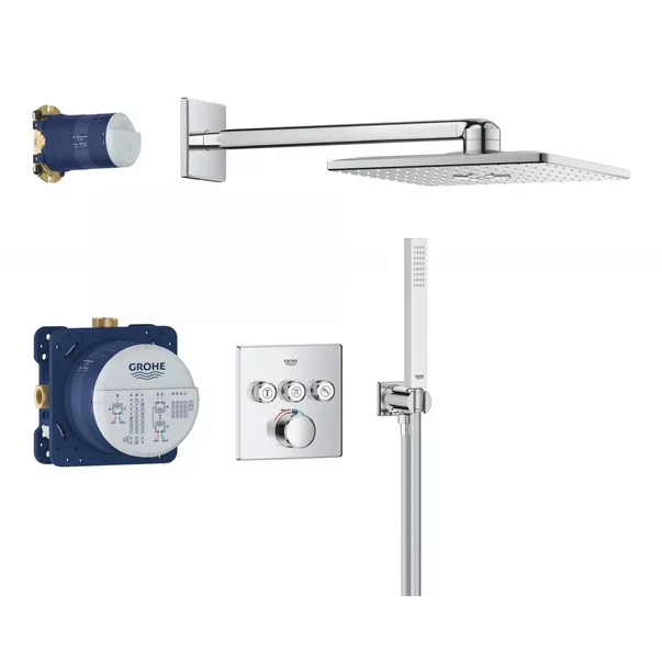 Sisteme de dus incastrate - Sistem de dus cu termostat Grohe Grohtherm SmartControl Rainshower SmartActive 310 Cube