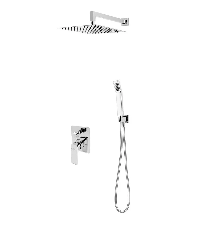 Seturi de dus - Sistem de dus FDesign Brina, incastrat, 300 mm, 1 functie, crom, FD1-BRN-7PSET1-11