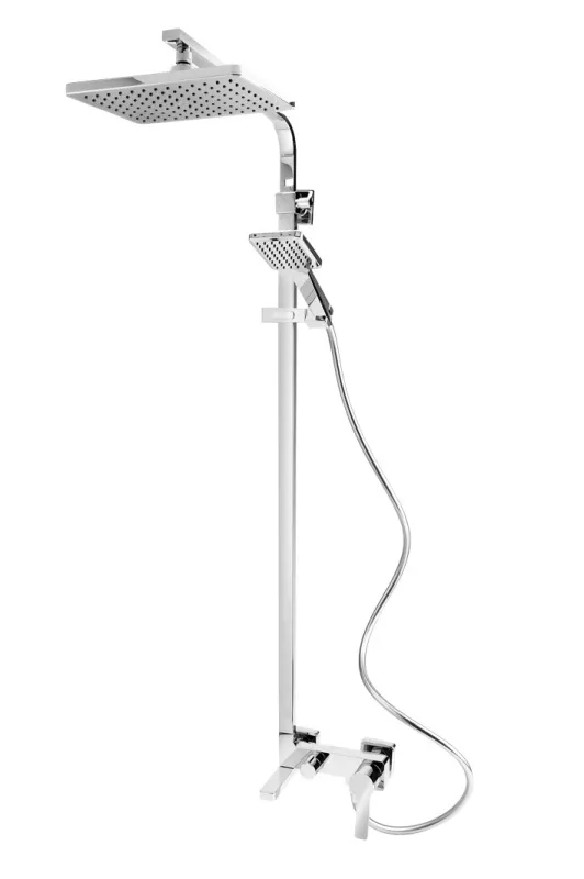 Seturi de dus - Sistem de dus FDesign Origio FD5-ORG-7U-11, 1/2'', aparent, pipa cada, 180 x 260 mm, 1 pulverizare, crom