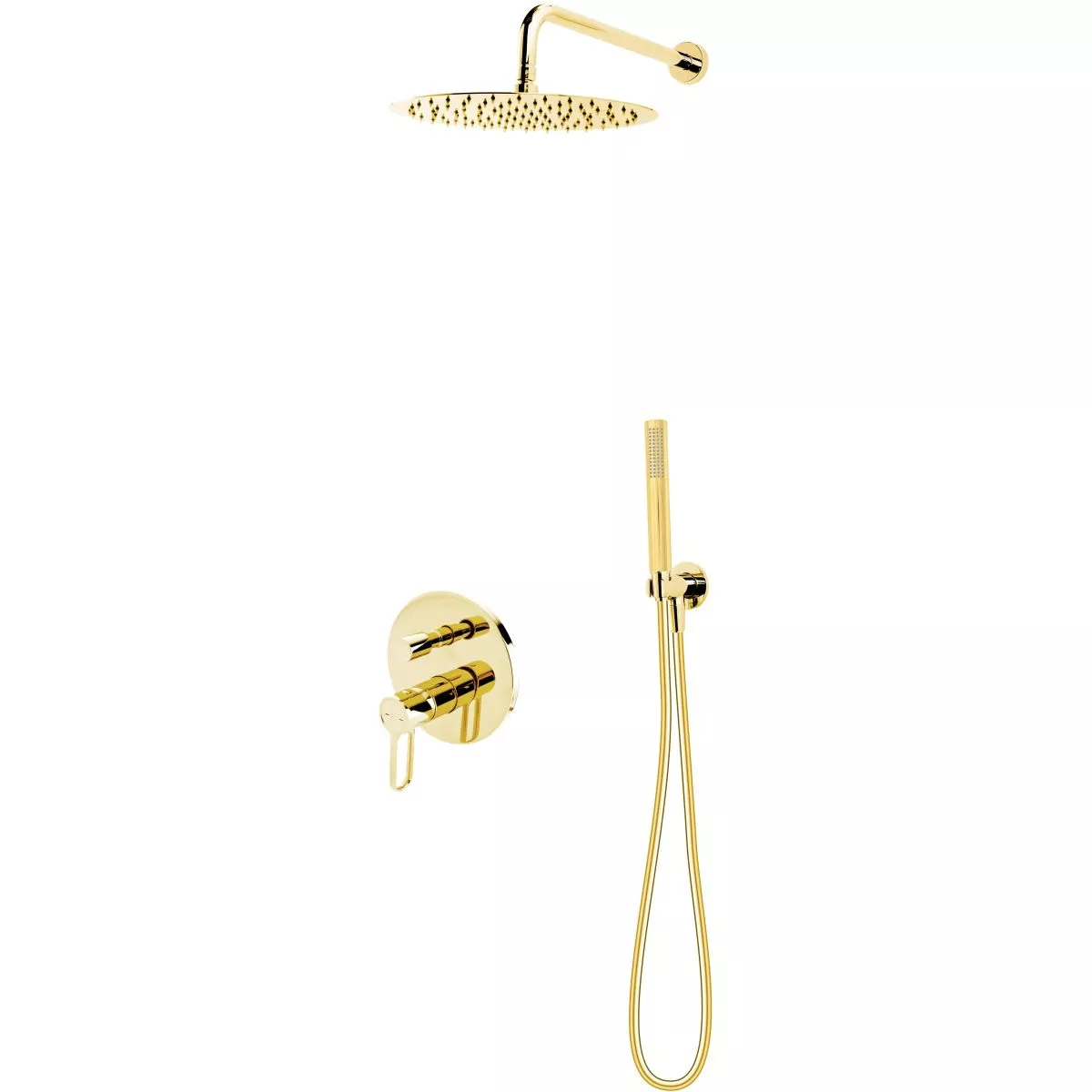 Seturi de dus - Sistem de dus FDesign Zaffiro, incastrat, 300 mm, 1 functie, lucios, auriu, FD1-FD1-ZFR-7PSET1-55