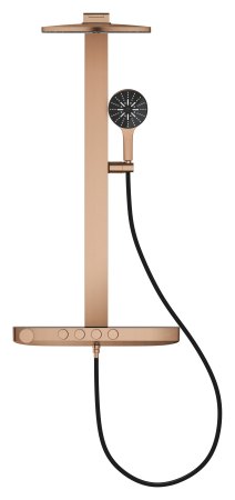 Sistem de dus Grohe 101680DL00 SPA Aqua Pure, termostat, palarie dus 360 mm, 3 functii para dus, cupru mat [1]