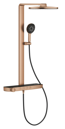 Sistem de dus Grohe 101680DL00 SPA Aqua Pure, termostat, palarie dus 360 mm, 3 functii para dus, cupru mat [2]