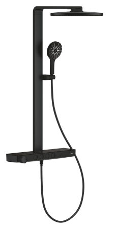 Sistem de dus Grohe 101680KF00 SPA Aqua Pure, termostat, palarie dus 360 mm, 3 functii para dus, negru mat [2]