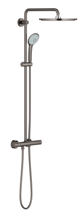 Coloane de dus - Sistem de dus Grohe 26075A00, Euphoria 310, 1/2'', aparent, termostat, 310 mm, anti-oparire, 3 functii, lucios, grafit