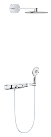 Sisteme de dus incastrate - Sistem de dus Grohe 26446LS0, SmartControl 360, termostat, incastrat, 360 mm, 2 functii, anti-oparire, anti-calcar, crom
