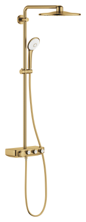 Baie - Sistem de dus Grohe 26507GN0, SmartControl 310, aparent, termostat, 310 mm, 3 functii, mat, auriu