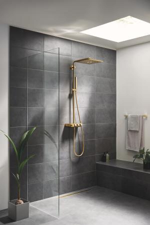 Sistem de dus Grohe 26508GL0, SmartControl Cube, aparent, termostat, 310 mm, 2 functii, lucios, auriu [2]