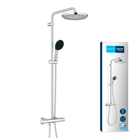 Sistem de dus Grohe 26677001, 250 mm, 1 bar, 110 mm, 1.75 m, 1132 mm, 412 mm, 1 functii palarie dus, Crom [12]