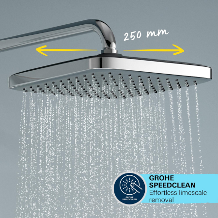 Sistem de dus Grohe 26984001, 250 mm, 1 bar, 110 mm, 1.75 m, 1588 mm, 412 mm, 1 functii palarie dus, Crom [9]