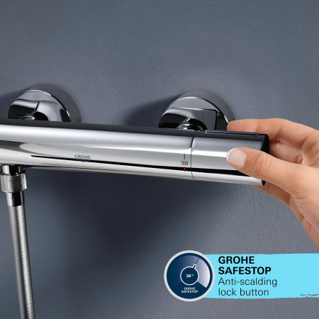 Sistem de dus Grohe 26984001, 250 mm, 1 bar, 110 mm, 1.75 m, 1588 mm, 412 mm, 1 functii palarie dus, Crom [17]