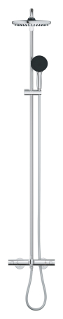 Sistem de dus Grohe 26988001, Vitalio Start 250, tip incastrare aparent, pentru cada, termostat, crom [3]