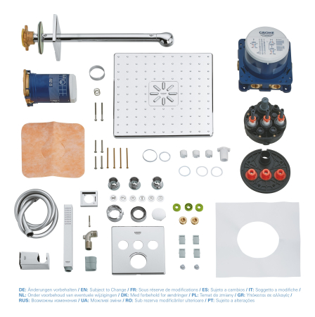Sistem de dus Grohe 34712000, 310 mm, 1 bar, 66 mm, 1.5 m, 430 mm, 2 functii palarie dus, 1 functii para dus, Crom [3]