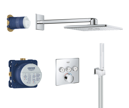 Sisteme de dus - Sistem de dus Grohe 34712000, 310 mm, 1 bar, 66 mm, 1.5 m, 430 mm, 2 functii palarie dus, 1 functii para dus, Crom