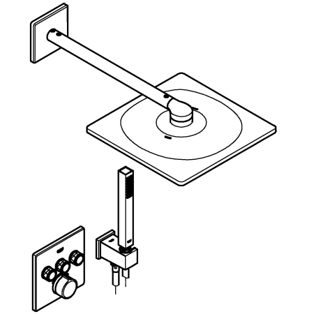 Sistem de dus Grohe 34712000, 310 mm, 1 bar, 66 mm, 1.5 m, 430 mm, 2 functii palarie dus, 1 functii para dus, Crom [4]