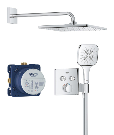 Sisteme de dus - Sistem de dus Grohe 34865000, 310 mm, 1 bar, 130 mm, 1.5 m, 135 mm, 422 mm, 1 functii palarie dus, Crom