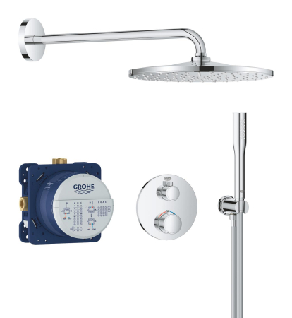 Baie - Sistem de dus Grohe 34869000, Grohtherm 310, tip incastrare incastrat, pentru un dus confortabil zilnic, crom