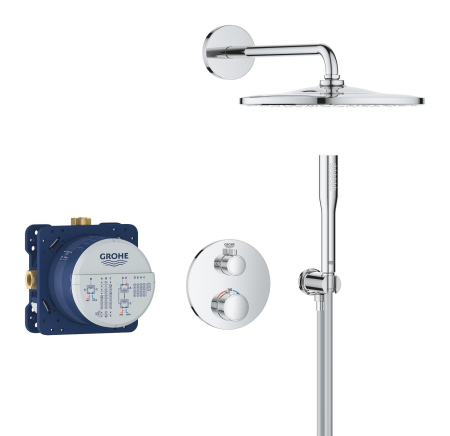 Sistem de dus Grohe 34869000, Grohtherm 310, tip incastrare incastrat, pentru un dus confortabil zilnic, crom [2]