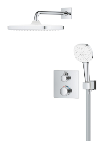 Sistem de dus Grohe 34871000, Grohtherm, tip incastrare incastrat, pentru dus, pentru un dus confortabil zilnic, crom [4]