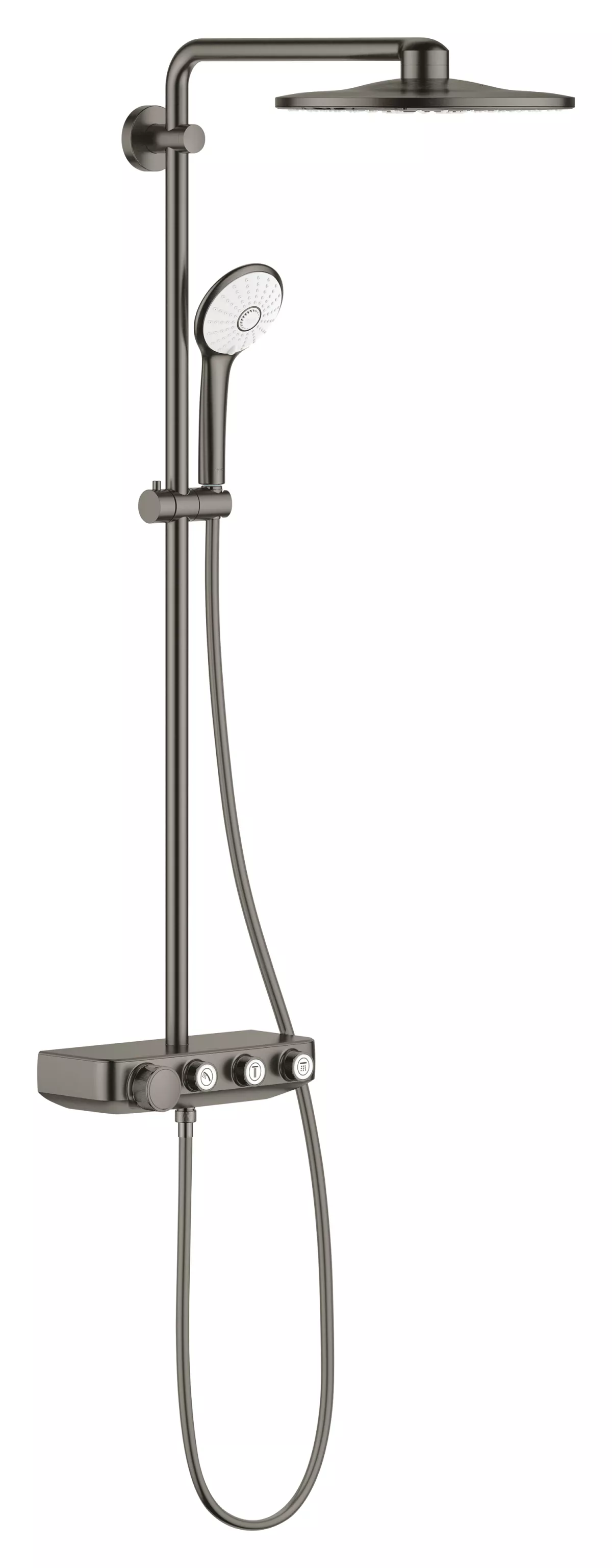 Coloane de dus - Sistem de dus Grohe Euphoria SmartControl 310 26507AL0, termostat, 310 mm, aparent, anti-oparire, mat, grafit