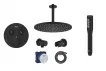 Seturi de dus - Sistem de dus Grohe Grohtherm SmartControl 310, 1/2'', incastrat, termostat, dus pe tavan, 310 mm, 1 pulverizare, para stick, mat, negru
