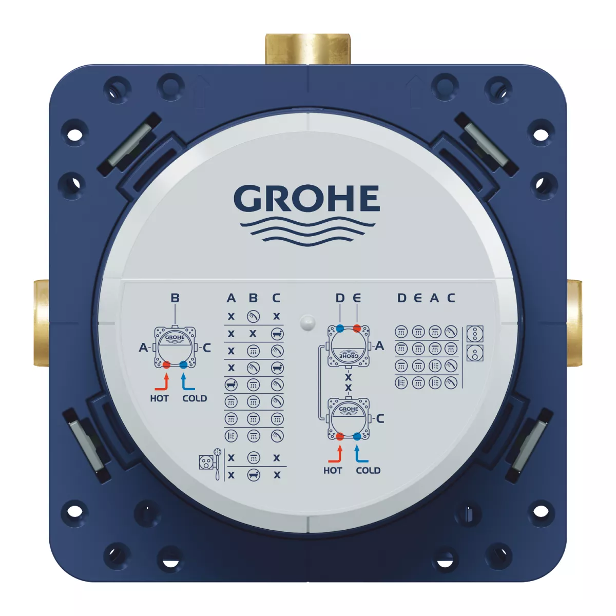 Sistem de dus Grohe Grohtherm SmartControl 310, 1/2'', incastrat, termostat, dus pe tavan, 310 mm, 1 pulverizare, para stick, mat, negru [15]