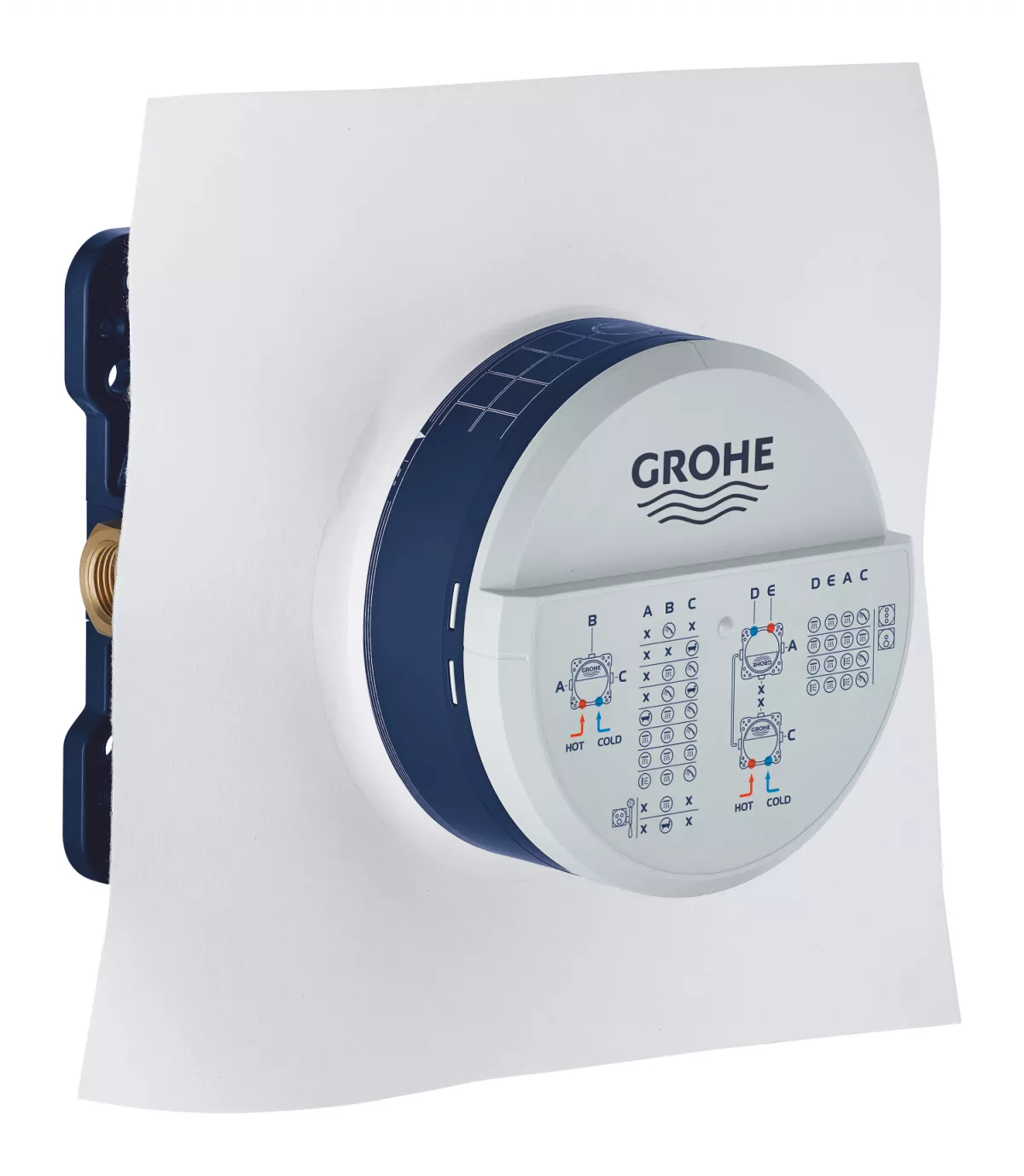 Sistem de dus Grohe Grohtherm SmartControl 310, 1/2'', incastrat, termostat, dus pe tavan, 310 mm, 1 pulverizare, para stick, mat, negru [16]