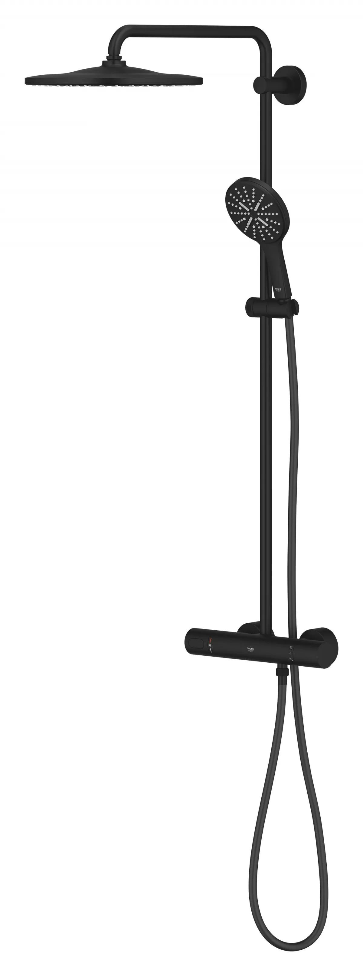Sistem de dus Grohe SmartActive 310, aparent, termostat, 310 mm, mat, negru, 22119KF0 [2]