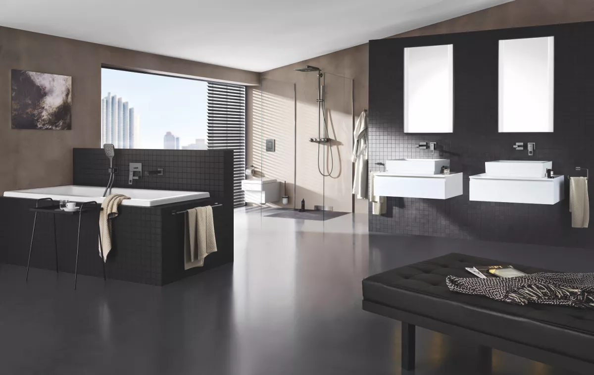 Sistem de dus Grohe SmartControl 310 26508AL0, termostat, 310 mm, aparent, mat, grafit [1]