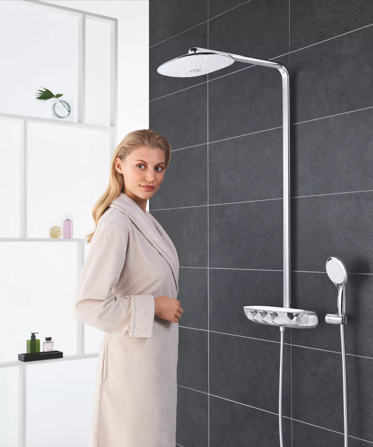 Sistem de dus Grohe SmartControl 360 Duo, termostat, aparent, 360 mm, 3 functii, anti-oparire, crom, 26250LS0 [5]