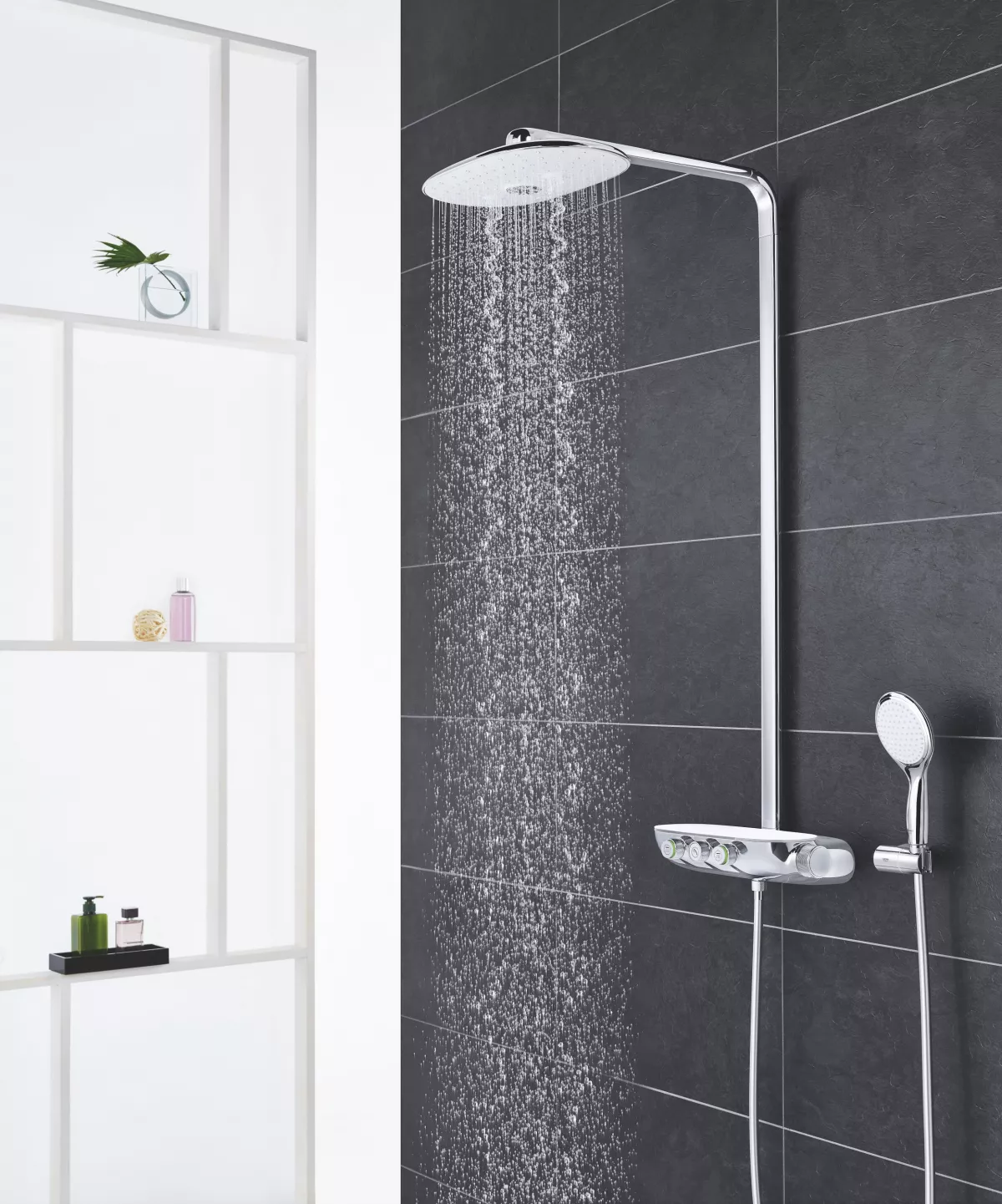 Sistem de dus Grohe SmartControl 360 Duo, termostat, aparent, 360 mm, 3 functii, anti-oparire, crom, 26250LS0 [4]