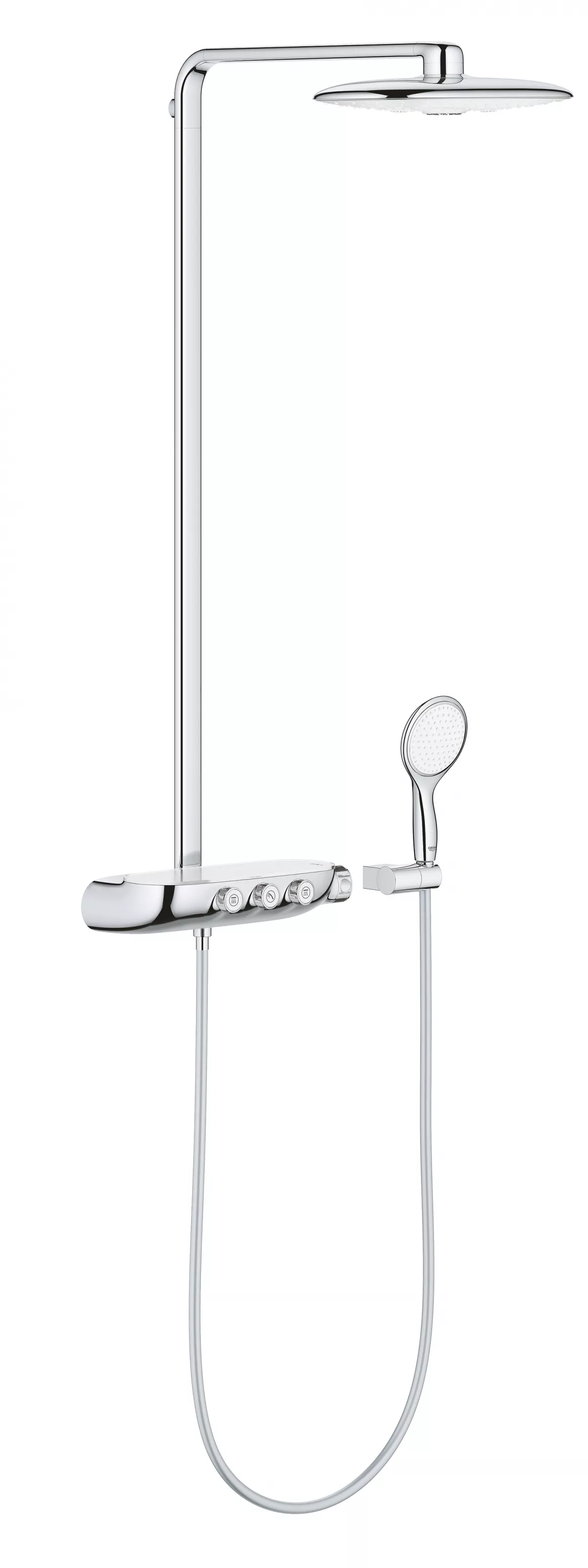Sistem de dus Grohe SmartControl 360 Duo, termostat, aparent, 360 mm, 3 functii, anti-oparire, crom, 26250LS0 [0]