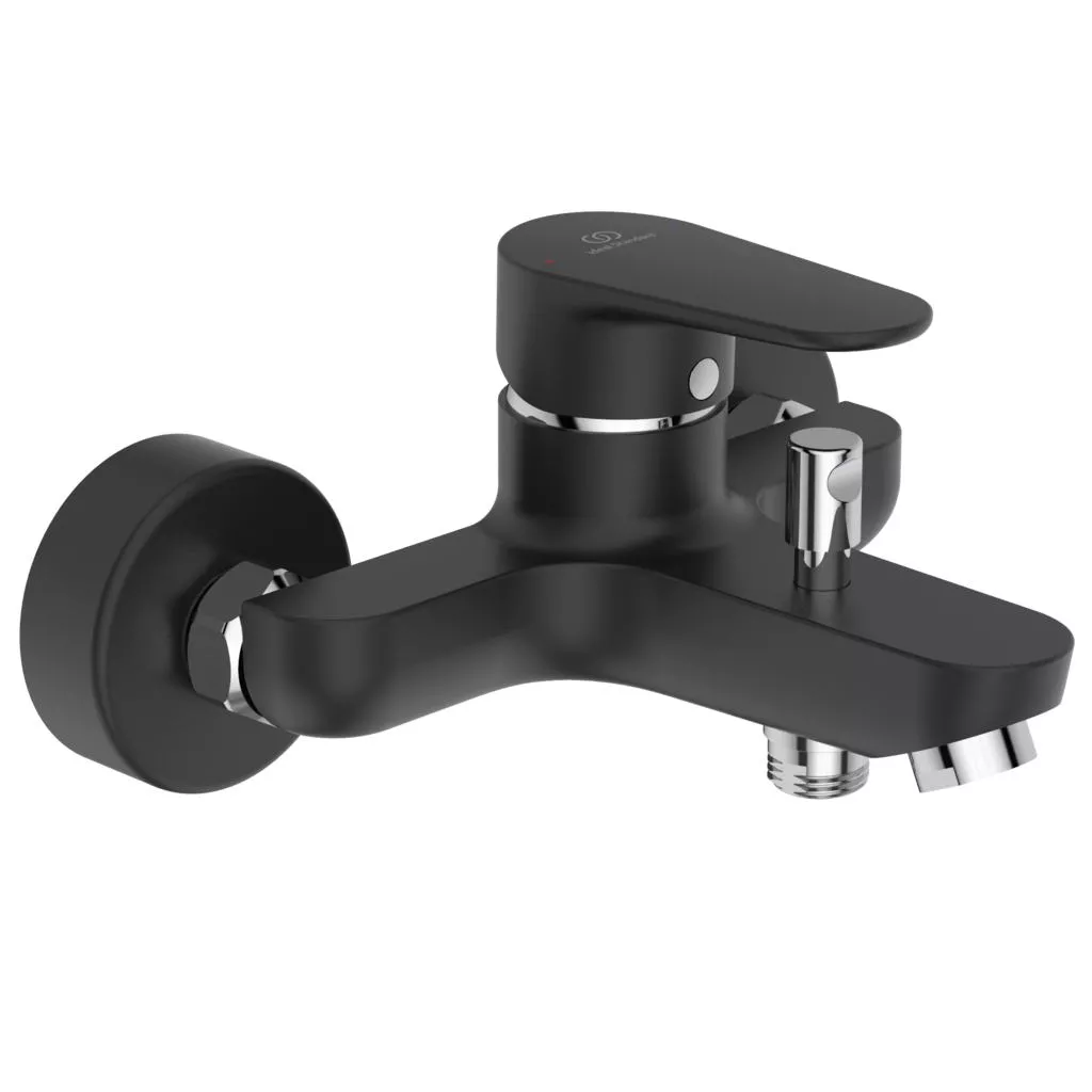 Sistem de dus Ideal Standard Cerafine BC499U4, 1/2'', aparent, pipa cada, 200 mm, 1 pulverizare, anti-calcar, mat, negru [8]
