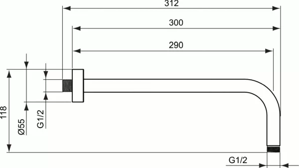 Sistem de dus Ideal Standard Ceraflex BC447AA, incastrat, 200 mm, para 110 mm, 1 functie, anti-calcar, crom [3]