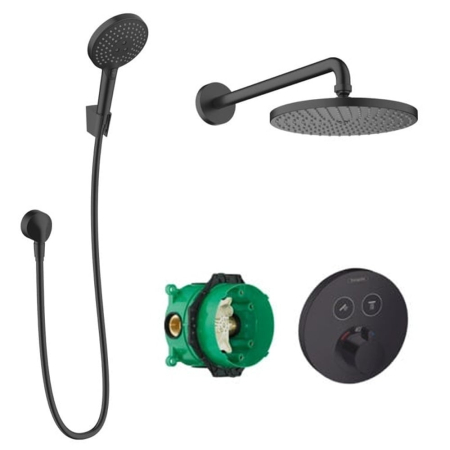 Baie - Sistem de dus incastrat Hansgrohe Raindance Select S 240 negru mat