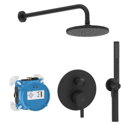 Baie - Sistem de dus incastrat Ideal Standard Ceraline negru mat
