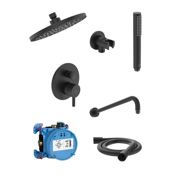 Sisteme de dus incastrate - Sistem de dus incastrat Ideal Standard Ceraline negru mat