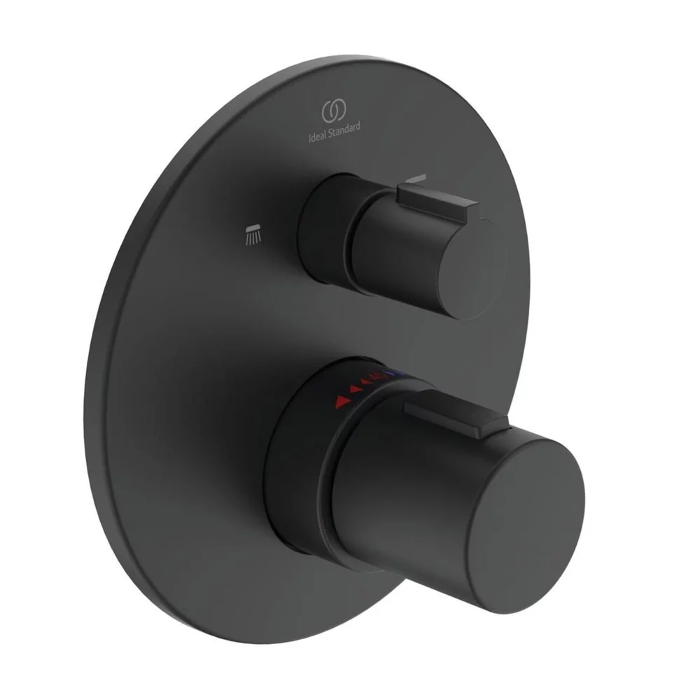 Sistem de dus incastrat Ideal Standard Ceratherm T100 negru mat [2]