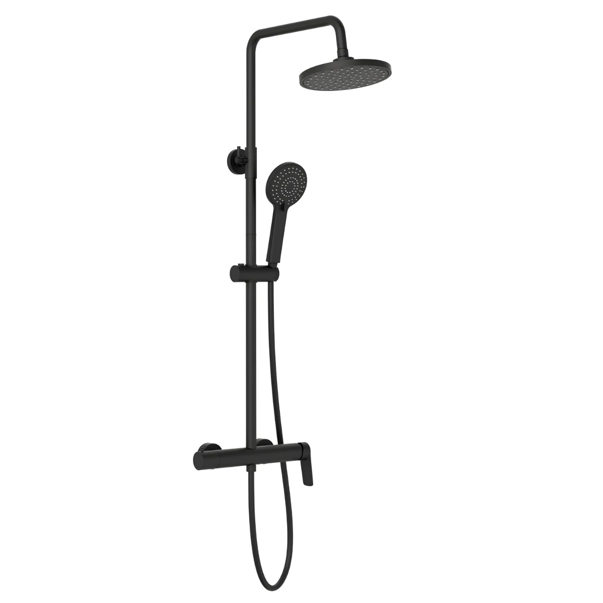 Sisteme de dus - Sistem de dus Roca A5A976ENB0, 200 mm, 1 bar, 100 mm, 1.75 m, 1120 mm, 344 mm, 1 functii palarie dus, Negru