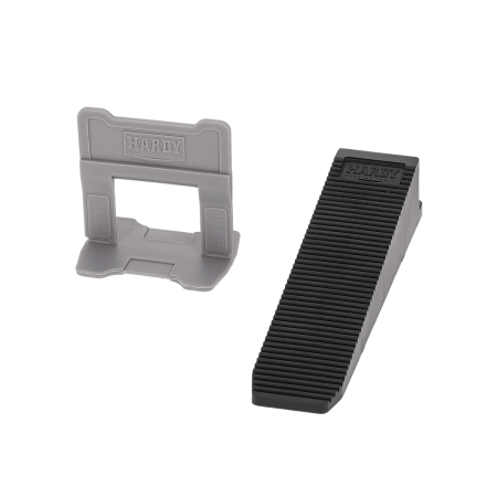 Sistem de nivelare a placilor Hardy, chit de 1,5 mm, grosime 3-16 mm, 100 cleme + 50 pene intr-o galeata [2]