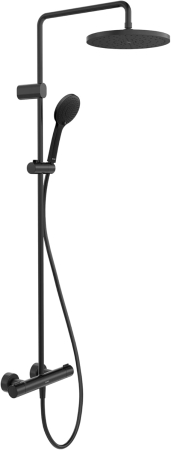 Sisteme de dus - Sistem dus Duravit TH4282008046, 250 mm, 1 bar, 100 mm, 1.6 m, 1125 mm, 354 mm, 1 functii palarie dus, Negru