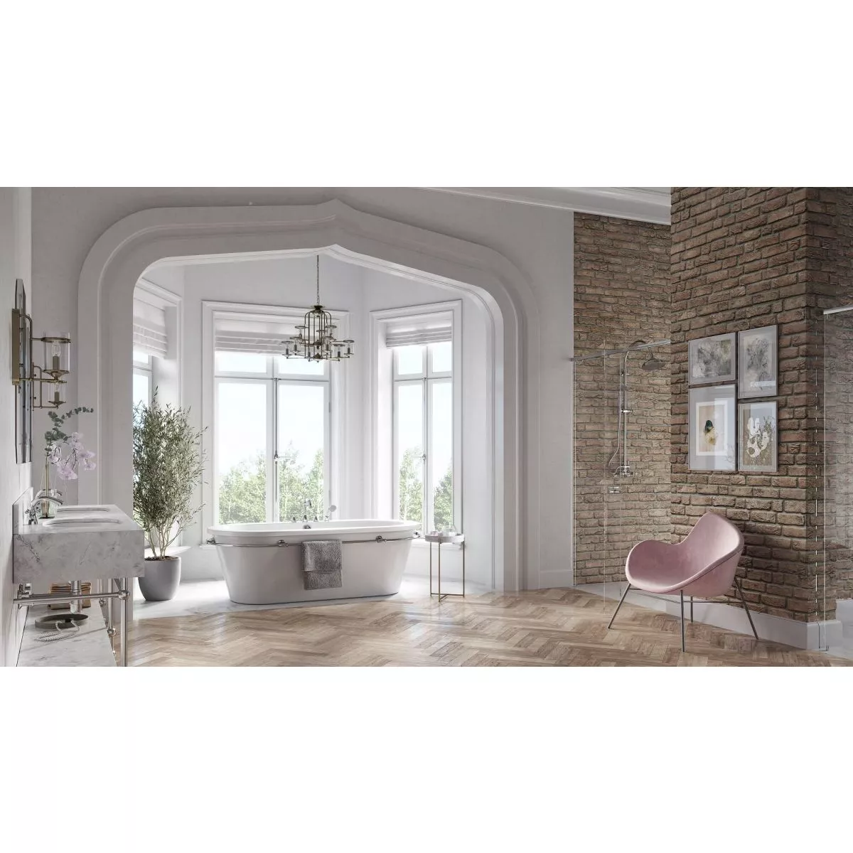 Sistem dus Fdesign Lacrima, aparent, 205 mm, 1 functie, crom, FD1-LRA-7SET1-11 [1]