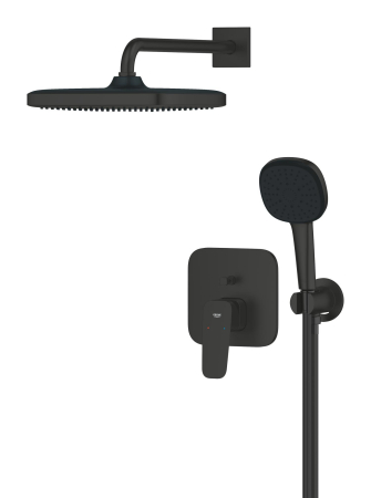 Sistem dus Grohe 1053362430, 250 mm, 1 bar, 110 mm, 1.5 m, 380 mm, 1 functii palarie dus, 3 functii para dus, Negru [4]