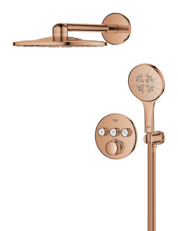 Sistem dus Grohe 34863DA0, SmartControl 310, incastrat, termostat, 310 mm, 2 functii, lucios, cupru [2]