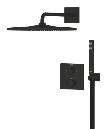 Sistem dus Grohe 348812430, 310 mm, 1.2 bar, 30 mm, 1.5 m, 422 mm, 1 functii palarie dus, 1 functii para dus, Negru [3]