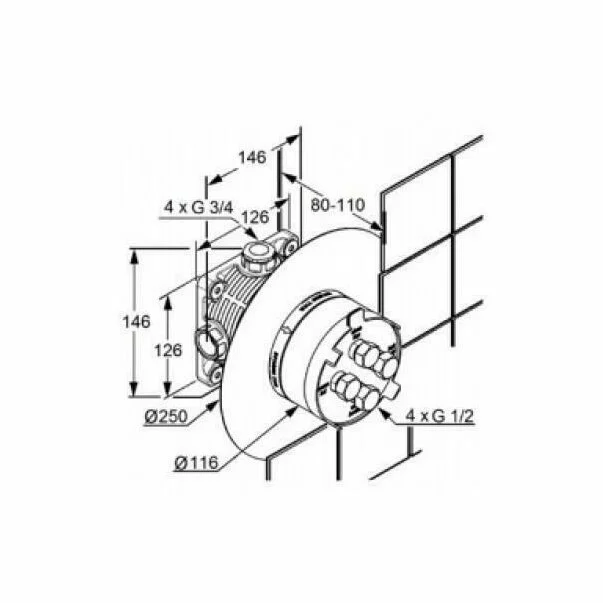 Sistem ingropat Kludi Flexx Boxx pentru bateriile de cada si dus [1]
