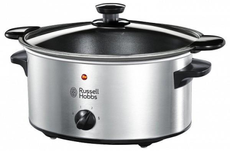 Multicooker - Slow cooker Russell Hobbs, 3.5L, 3 setari temperatura, vas ceramic detasabil, mentinere cald, negru