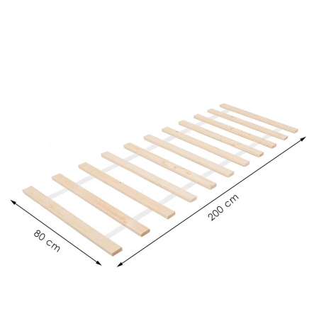 Somiera de pat cu sipci din lemn de pin si molid, 11 benzi, 80x200cm [10]